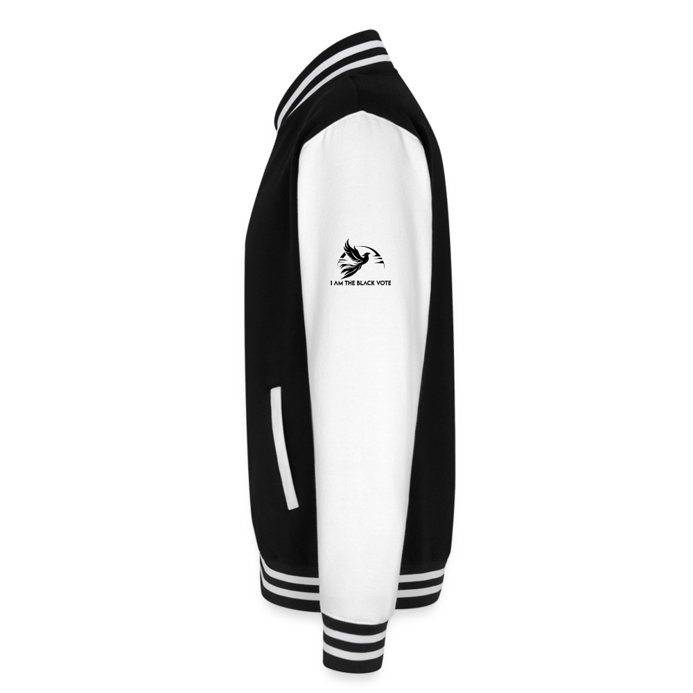 Stand Alone Letterman Jacket - black/white