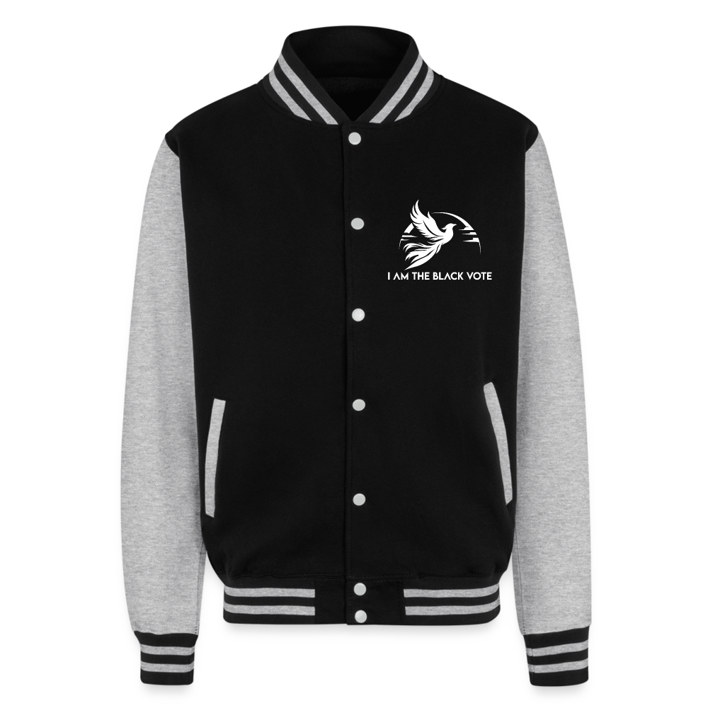 Stand Alone Letterman Jacket - black/heather grey