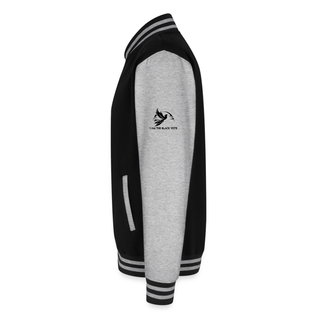 Stand Alone Letterman Jacket - black/heather grey